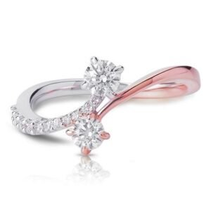 Infinity Micro Pave Silver Diamond Wedding Ring Band Band White Gold Over By VR ARTS.
