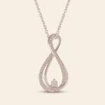Simple Round Shape Silver Diamond Pendant 18kt White Gold Finish Vs Quality For Gift Her By VR ARTS