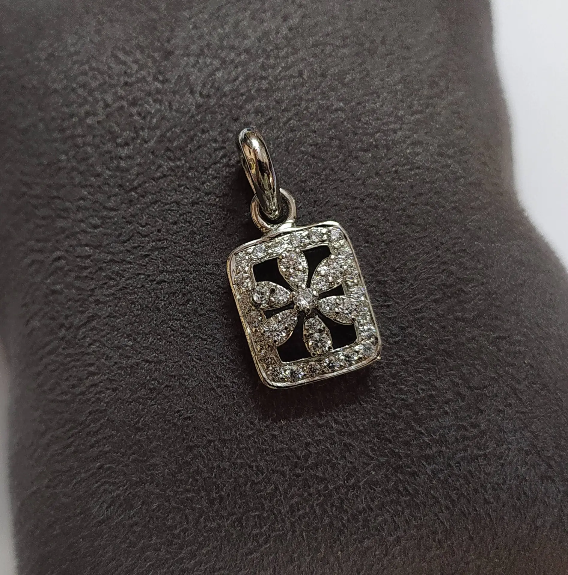 Linear Pave Silver Pendant - Image 4