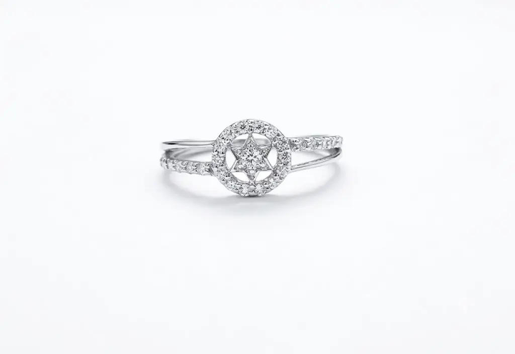 Celestial Star Silver Ring Band