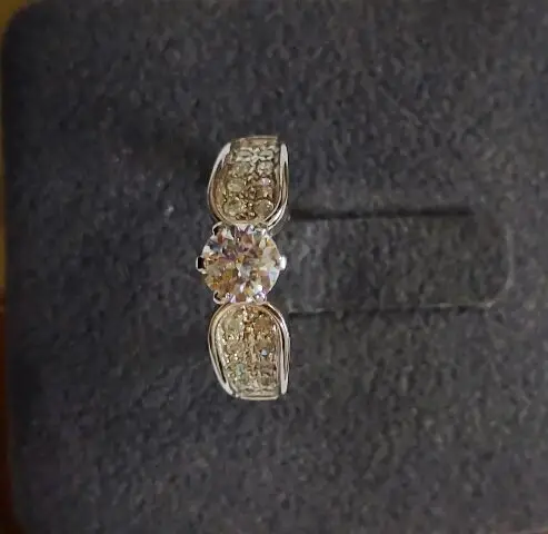Luminous Micro-Pavé Silver Solitaire Ring Band